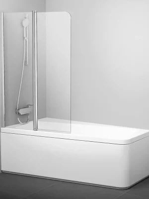 Vanová zástěna dvoudílná 10CVS2-100 L Transparent 10° Ravak levá, lesk Gereduceerde Prijs