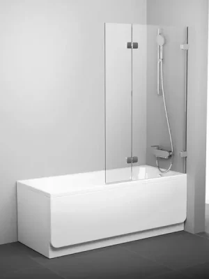 Veilige Betaling Vanová zástěna dvoudílná BVS2-100 R Transparent Ravak BRILLIANT, chrom