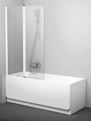 Direct Verzonden Vanová zástěna dvoudílná CVS2-100 L Transparent Ravak CHROME levá, bílá