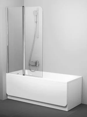 Vanová zástěna dvoudílná CVS2-100 L Transparent Ravak CHROME levá, lesk Hoge Kwaliteit