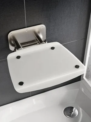 Beste Prijs Sprchové sedátko Ravak OVO B II Opal, nerez/průsvitně bílá