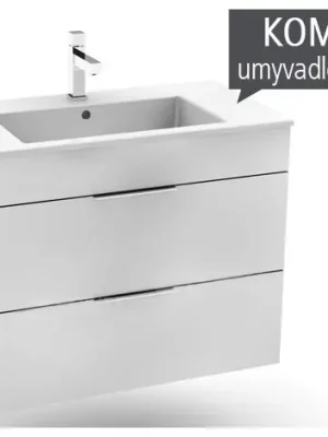 Skříňka s umyvadlem 80 x 43 cm Jika CUBE s 2 zásuvkami, bílá Direct Verzonden