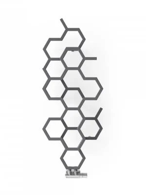 Flitsaanbieding Radiátor 122x48,6 cm Terma HEX, vodní, černá