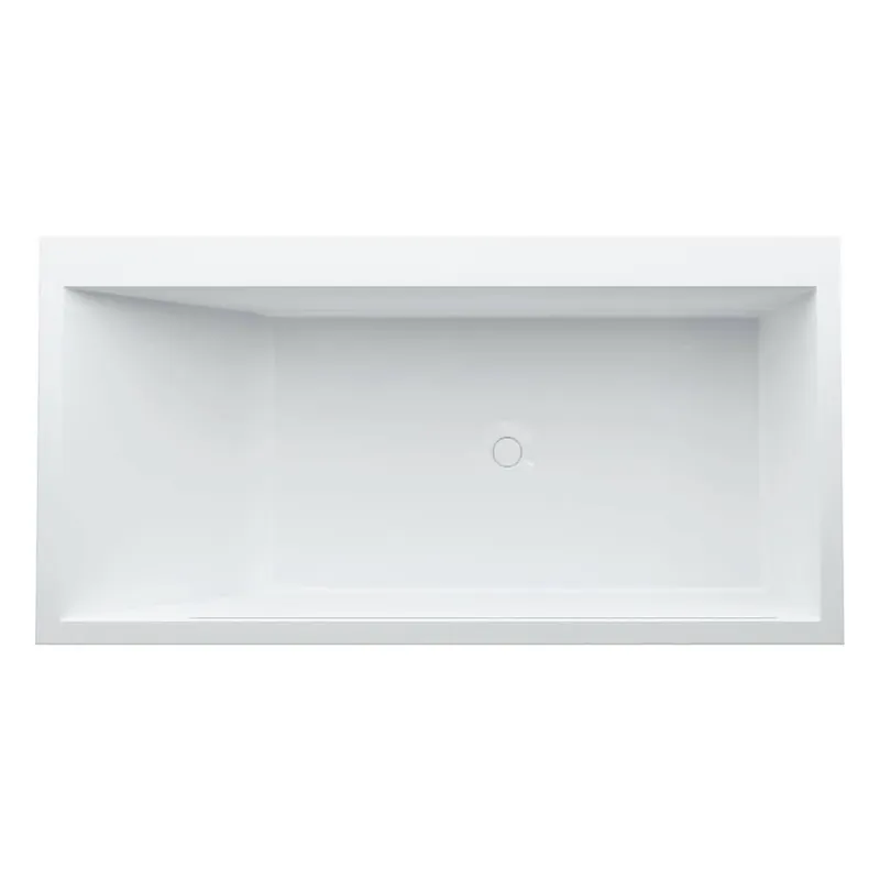 Vana 170x86 cm KARTELL By Laufen, do pravého rohu, armaturní deska, osvětlení pro přepad, bílá Rechtstreeks Van De Fabrikant