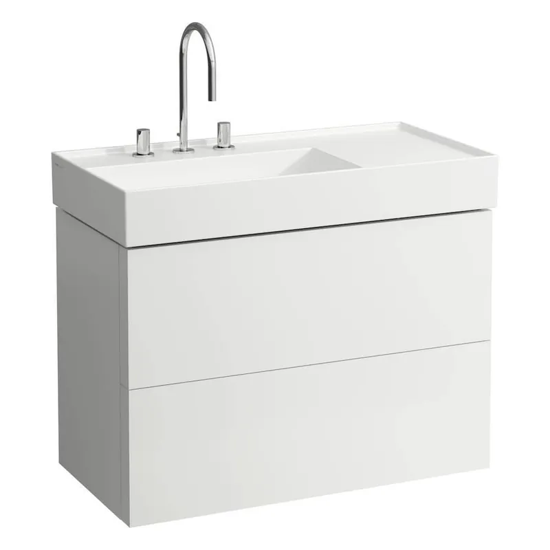 Voordeelprijs Skříňka pod umyvadlo 90 cm KARTELL By Laufen, 2 zásuvky, vč.organizéru, bílá mat