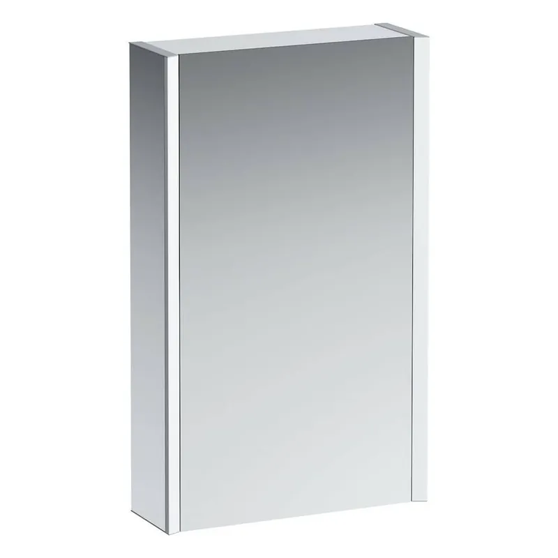 Korting Zrcadlová skříňka 45x75x15 cm Laufen FRAME 25, osvětlení LED, dvířka vlevo, senzor, hliník, bílá