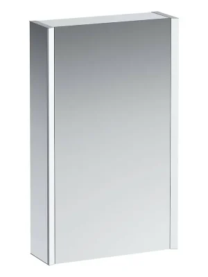 Zrcadlová skříňka 45x75x15 cm Laufen FRAME 25, osvětlení LED, dvířka vpravo, hliník, bílá Aanbieding