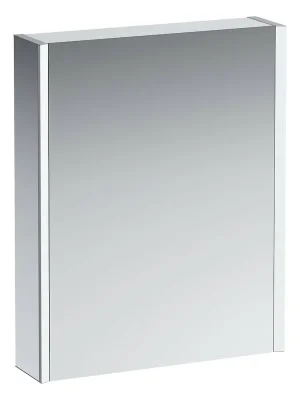 Zrcadlová skříňka 60x75x15 cm Laufen FRAME 25, osvětlení LED, dvířka vpravo, hliník, bílá Nu Kopen