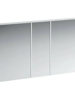 Zrcadlová skříňka 130x75x15 cm Laufen FRAME 25, osvětlení LED, senzor, zásuvka, hliník, bílá Betaalbaar