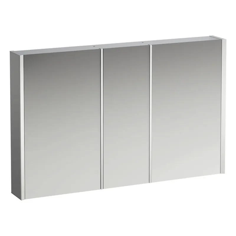 Merkproduct Zrcadlová skříňka 120x75x15 cm Laufen FRAME 25, osvětlení LED, senzor, zásuvka, hliník, bílá