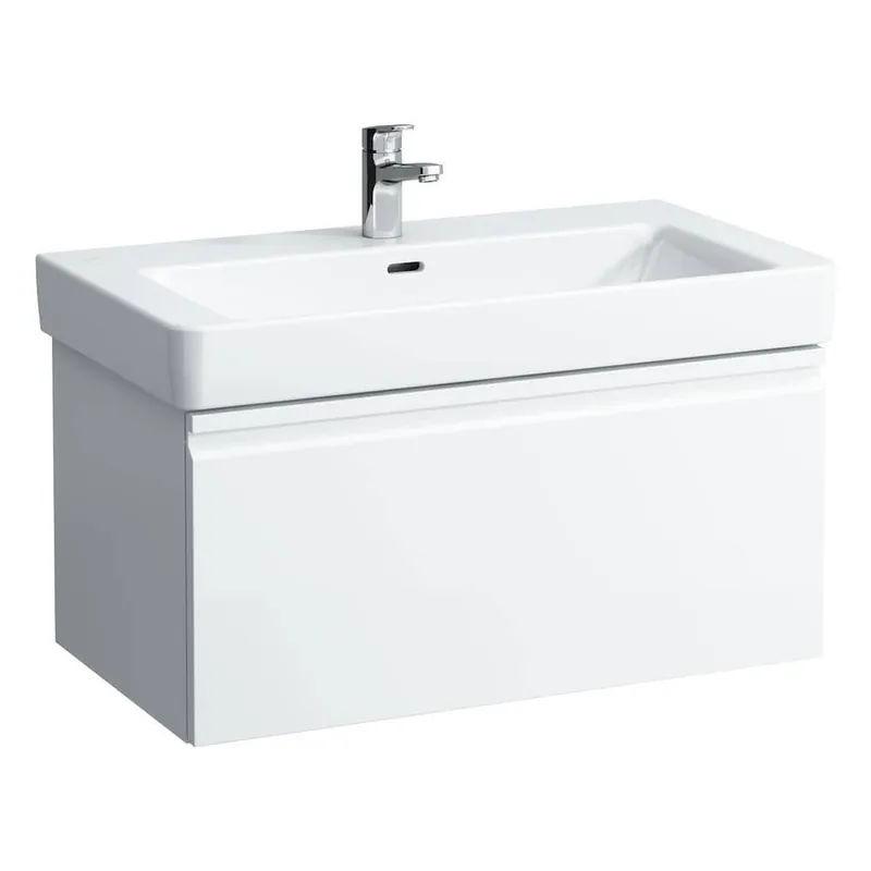 Skříňka pod umyvadlo 85 cm Laufen PRO S, SoftClose, zásuvka, vnitřní zásuvka, bílá Rechtstreeks Van De Fabrikant