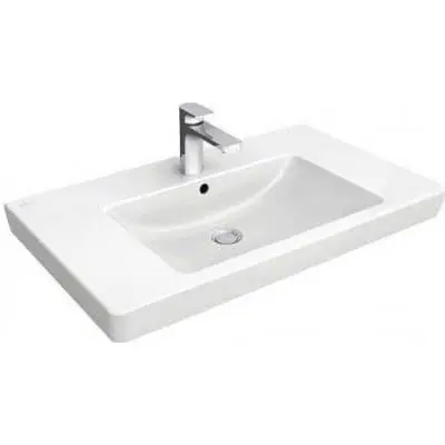 Laatste Versie Umyvadlo 80x47 cm Villeroy&Boch SUBWAY 2.0, otvor pro baterii, přepad, bílá Alpin
