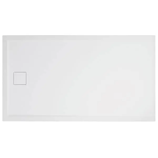 Lage Prijs Sprchová vanička 80x100 cm SanSwiss LIVADA, sifon krátká strana, litý mramor, bílá