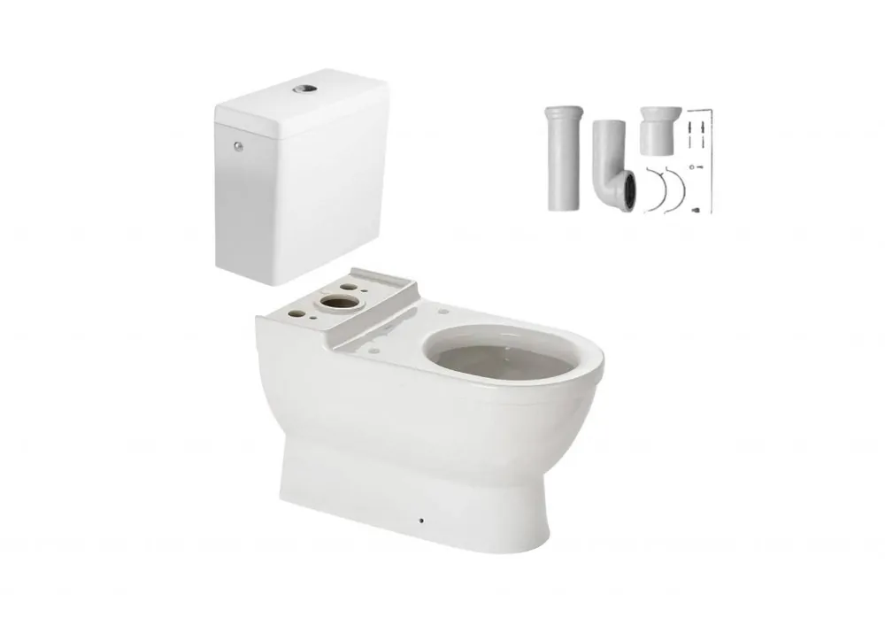Set WC kombi Duravit STARCK3, splach. nádrž, přip. sada, klozet, hluboké splachování, bílá Gereduceerde Prijs