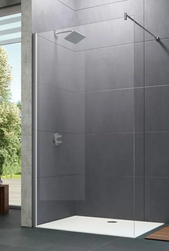 Actieprijs Boční stěma samovolně stojící 120x200 cm Hüppe DESIGN PURE, chrom, sklo čiré