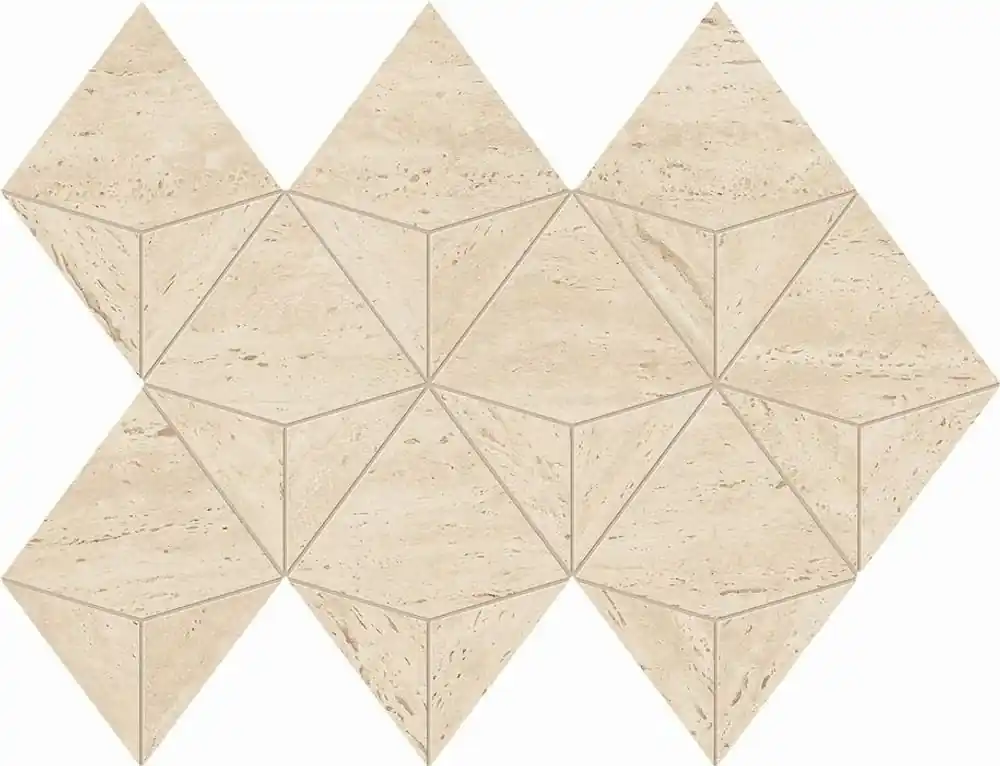 Uitverkoop Atlas Concorde MARVEL TRAVERTINE Sand Mosaico Origami 28x41 cm