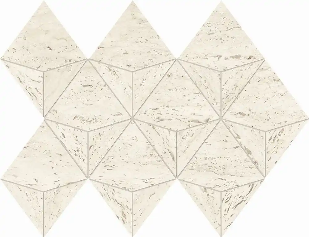 Atlas Concorde MARVEL TRAVERTINE White Mosaico Origami 28x41 cm Premium