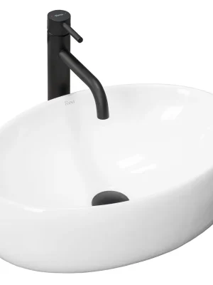 Aanbieding Designové keramické umyvadlo na desku REA Linda U0462, 48 x 34 cm, oválné, bílé