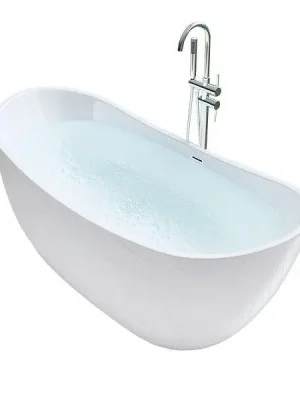 Speciale Aanbieding Akrylátová volně stojící vana do prostoru REA Ferrano, W0106, 170 x 80 cm, bílá