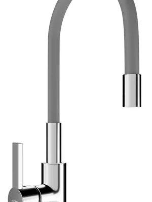 Dřezová vodovodní baterie designová MEXEN Flex, 670900-06, stojánková, chrom / šedá Op = Op