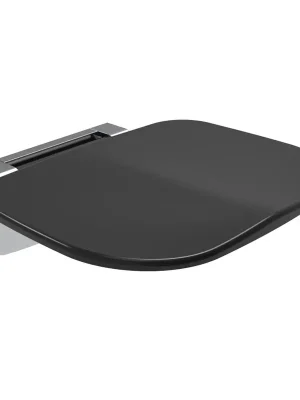 Sklopné sedátko do sprchy pro seniory a tělesně postižené Mereo CSS121B, duroplast, černé Speciale Aanbieding