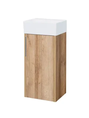 Keramické malé umyvadlo se skříňkou na WC Mereo VIGO, 33 x 29 cm, dekor dub Riviera Lage Kosten