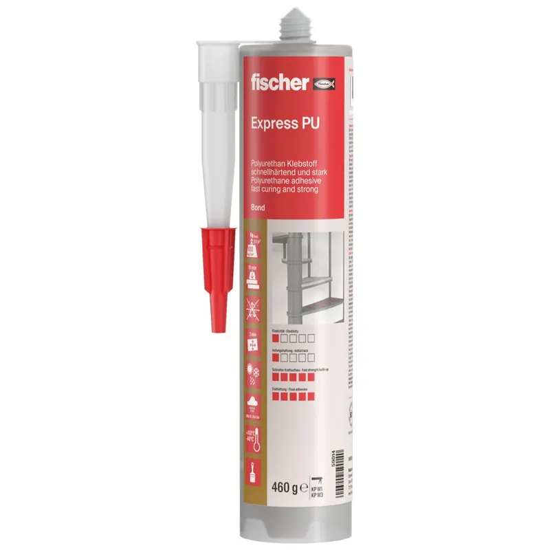 Favoriet fischer Express PU lepidlo s vysokou konečnou přilnavostí, MS polyuretan, béžové, 310 ml.