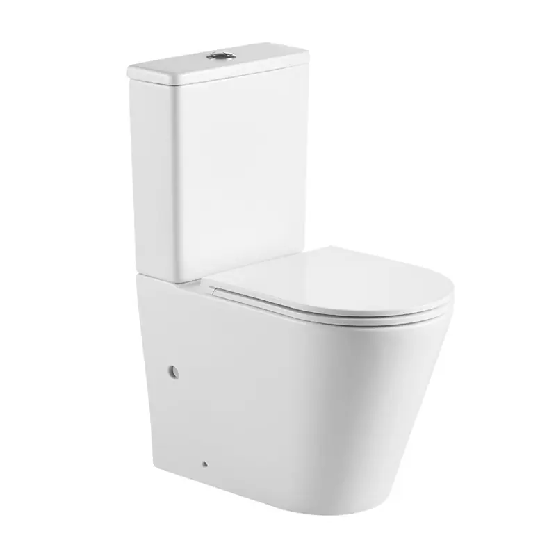 Weekendaanbieding Designové keramické kapotované WC kombi Mereo s vario odpadem – bezokruhové splachování RIMLESS, 620 × 380 × 840 mm, + sedátko Duroplast Soft Close