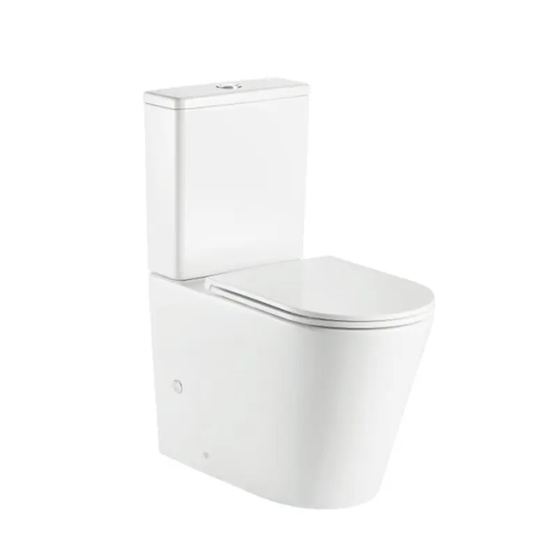 Designové zvýšené keramické WC kombi Mereo s vario odpadem, kapotované – bezokruhové splachování Smart Flush RIMLESS, 670 × 390 × 880 mm + Duroplastové sedátko Soft Close Express Levering