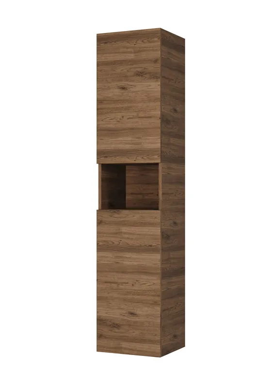 Vysoká boční skříňka do koupelny Riho PORTO, 2x dveře,160 x 35 x 32 cm, barva DP7 Aged Oak Uitverkoop