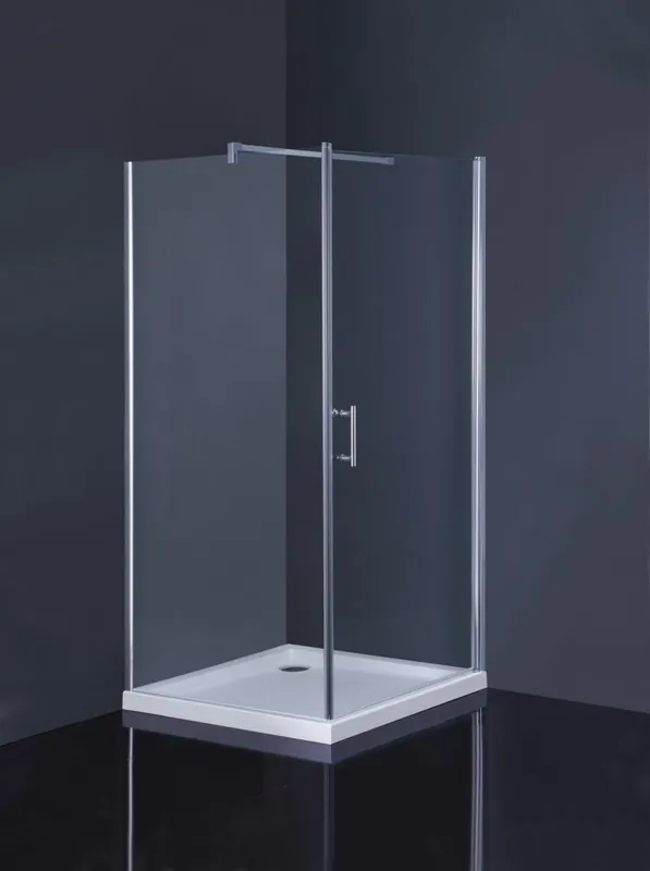 Nu Kopen Sprchový kout OSUNA 90x90x185 cm čtvercový chrom čirý s akrylátovou vaničkou AQUARIUS