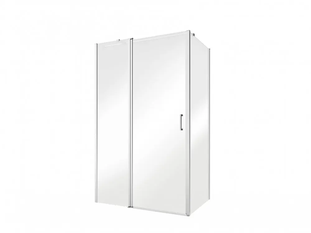 Dveře sprchové EXO-C 100x190 cm bezrámové univerzální chrom čiré s pevnou stěnou 90 cm BCEXOC100CC+BCEXOCH90CC Snelle Levering