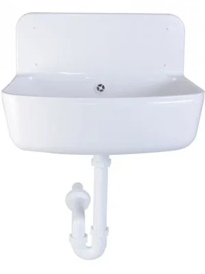 Weekendaanbieding Plastová výlevka STY 350 se sifonem a roštem STY 351 bílá OLPSTY350+OLPSTY3501