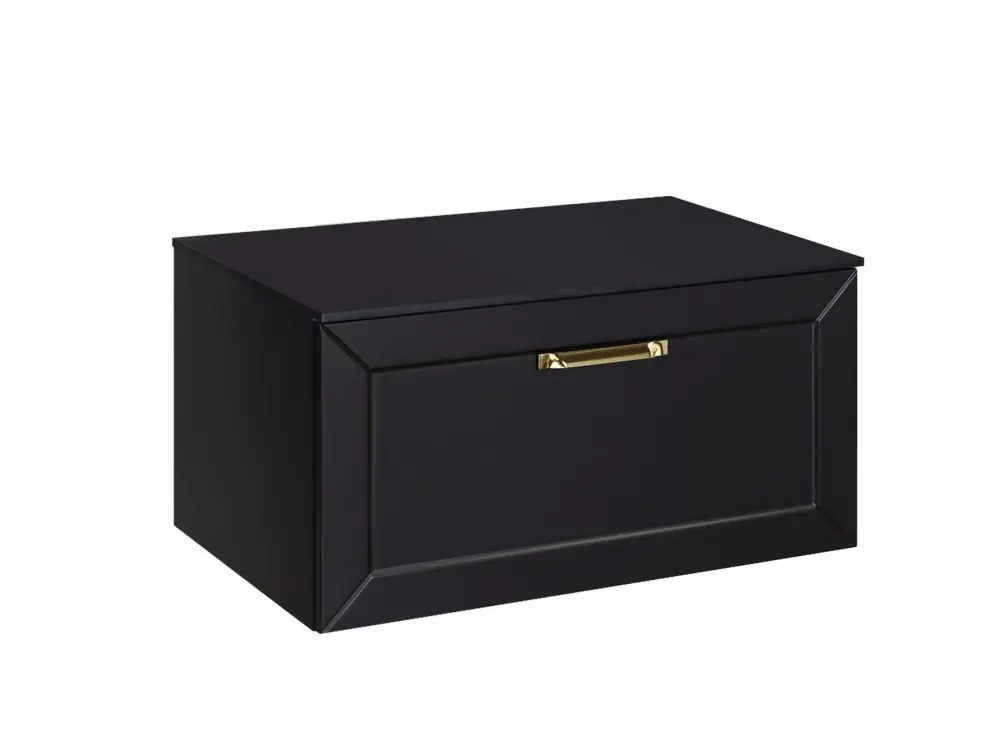 Op = Op Skříňka DEXA spodní 60x50x40 cm černá matná madlo zlaté NASUD654CZ