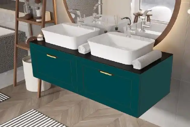 Lage Kosten Skříňka DEXA spodní 80x50x40 cm zelená matná madlo zlaté NASUD854ZZ