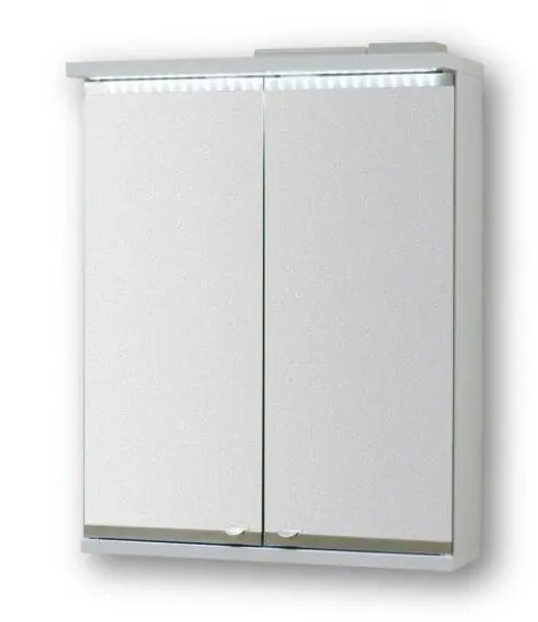 Speciale Aanbieding Skříňka NICE zrcadlová horní závěsná 70x64x15 cm s LED osvětlením bílá OLNNIC70