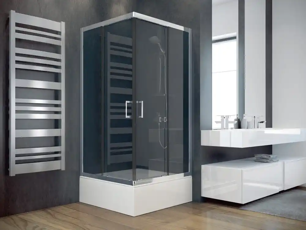 Premium Sprchový kout MODERN 165 80x80x165 cm čtvercový fume chrom BCMD80CTVER65CG