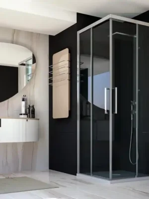 Akční Cena Sprchový kout URBAN ESSENCE A1FS 80x200 cm obdélníkový/čtvercový levý posuvný čirý hliník ossidato BEA12SXA1