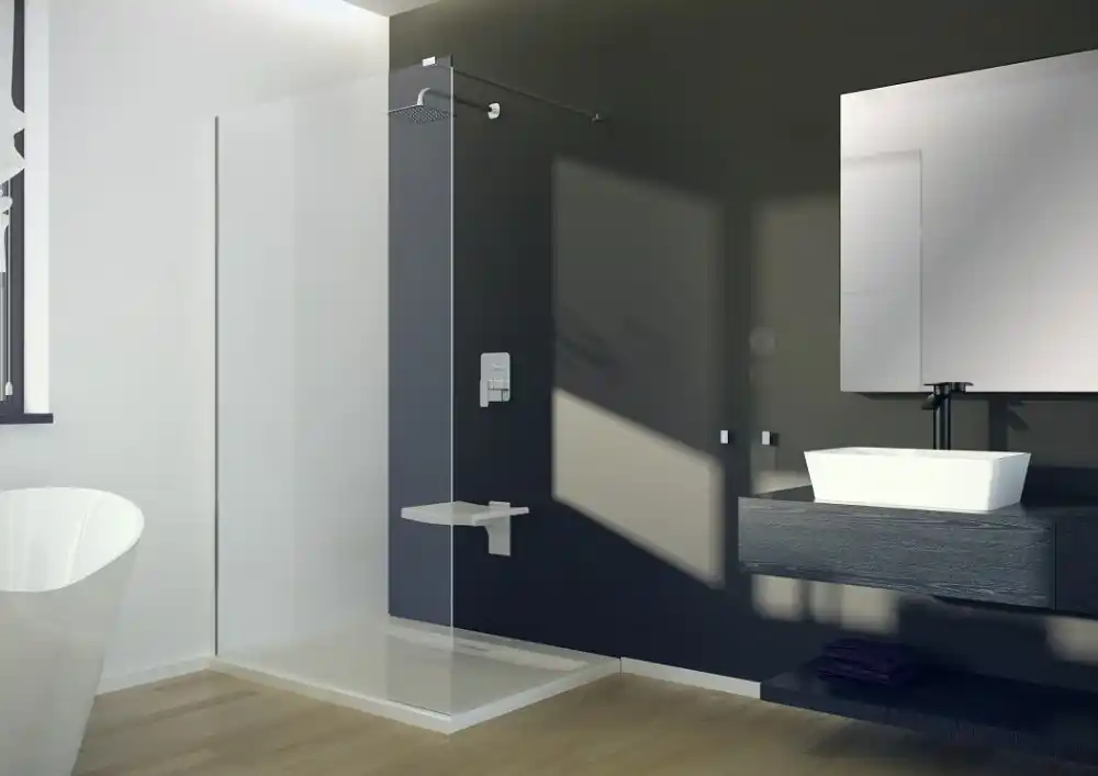 Populair Sprchový kout Walk-In AVEO 120x195 cm univerzální chrom čirý bez pevné stěny BCAVEO120