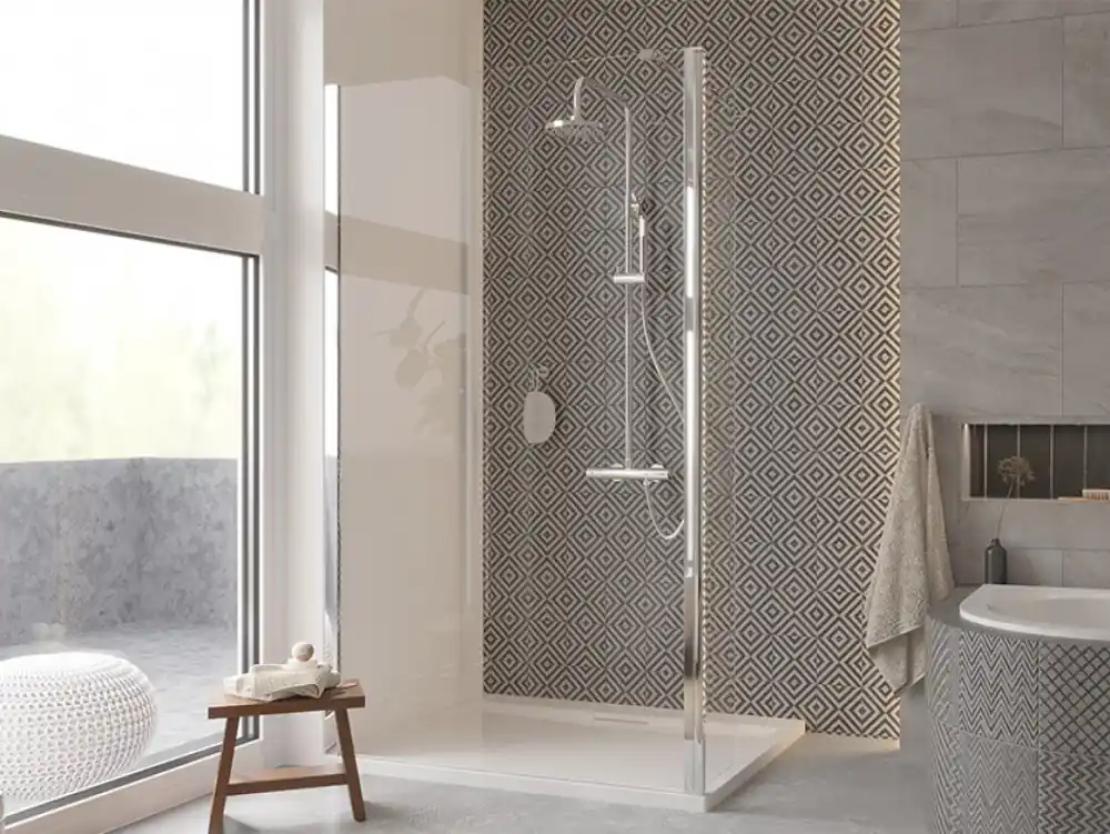 Goedkoop Sprchový kout Walk-In ECO-N 120x195 cm univerzální chrom čirý bez pevné stěny BCEXON120CC