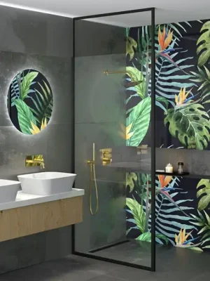 Akční Cena Sprchový kout Walk-In ICON 120x200 cm univerzální černý čirý BCICON12BC