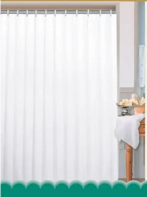 sprchový závěs 0201104 B 180x200cm, 100% polyester, jednobarevný, bílý Gratis Retour