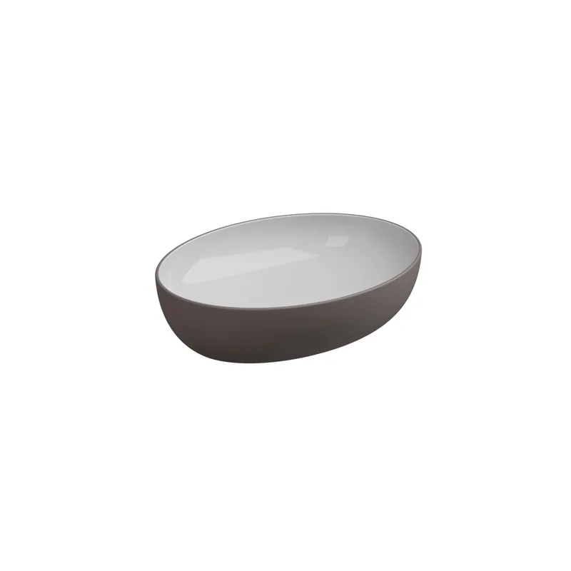 Umyvadlo na desku Easy 55 keramické, dvoubarevné, 55x42 cm, EALAVOV55BI000029 Actieprijs