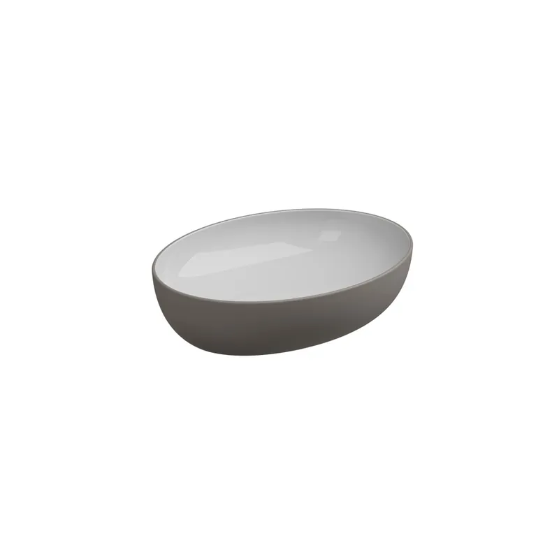 Speciale Aanbieding Umyvadlo na desku Easy 55 keramické, dvoubarevné, 55x42 cm, EALAVOV55BI000030