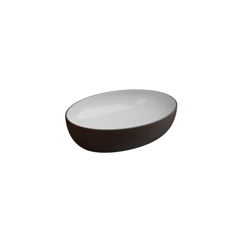 Umyvadlo na desku Easy 55 keramické, dvoubarevné, 55x42 cm, EALAVOV55BI000035 Goedkoop