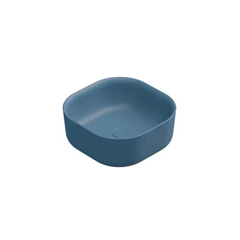 Umyvadlo na desku Hit, keramické, dvoubarevné , 42x42 cm, HILAVQU42BI000027 Merkproduct