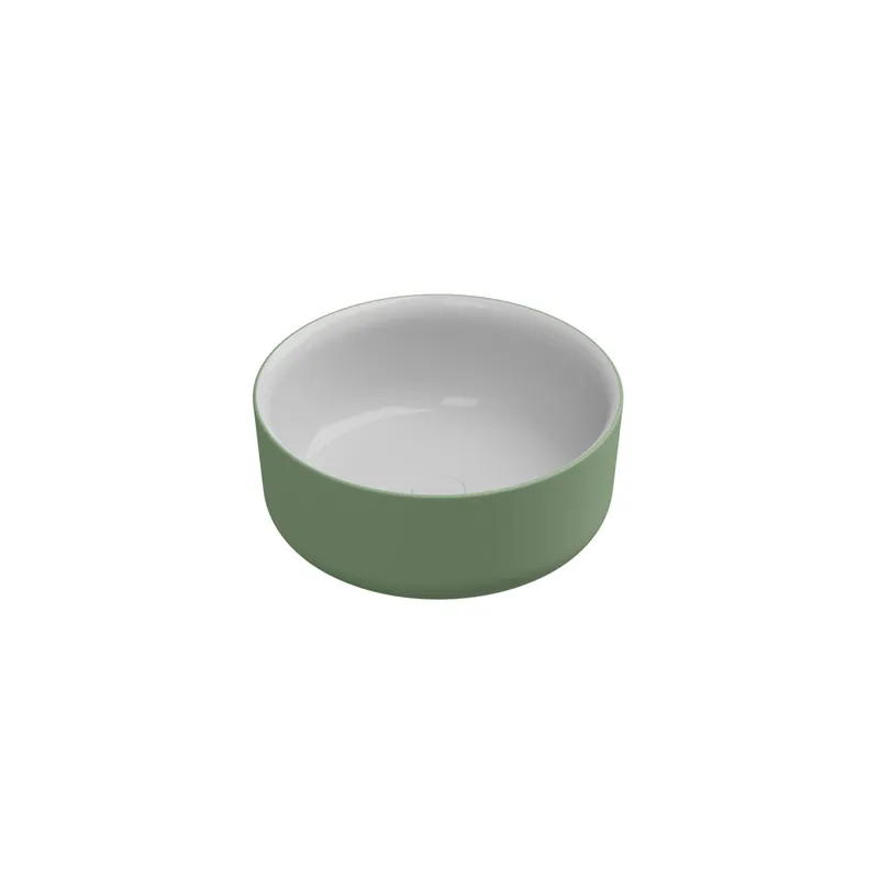 Umyvadlo na desku Hit, keramické, dvoubarevné, 42x42 cm, HILAVRO42BI000031 Exclusieve Aanbieding