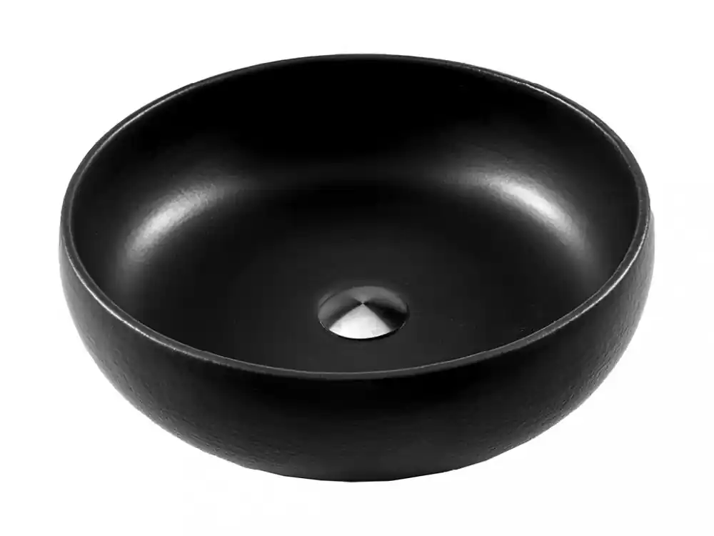 Shop Nu Umyvadlo na desku Miso Black, keramické, kulaté, černé, CP950MIB