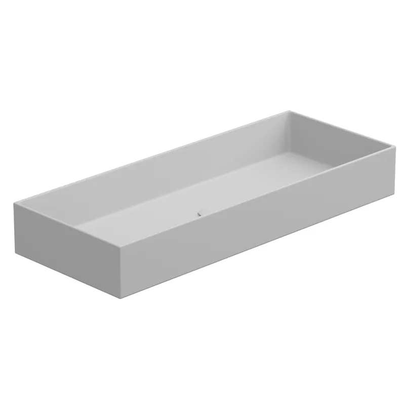 Gratis Retour Umyvadlo na desku Zenith FS 100 keramické, bílé matné, 100x40 cm, ZELAVFS100001