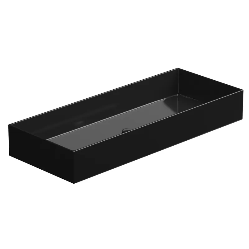 Must-Have Umyvadlo na desku Zenith FS 100 keramické, černé lesklé, 100x40 cm, ZELAVFS100002